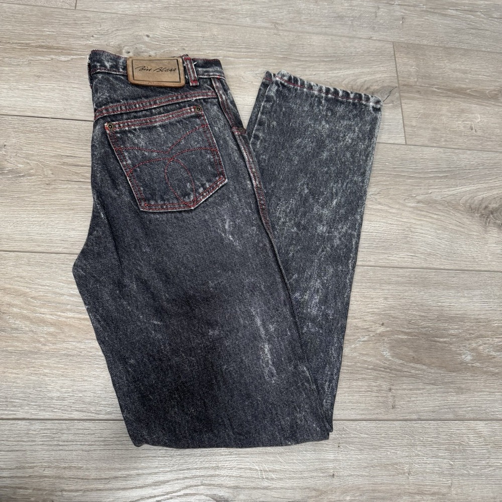 NWT Vintage Bill Blass 90s Polar Ice Acid Wash Mom Jeans Size 27 Made In USA Y2k